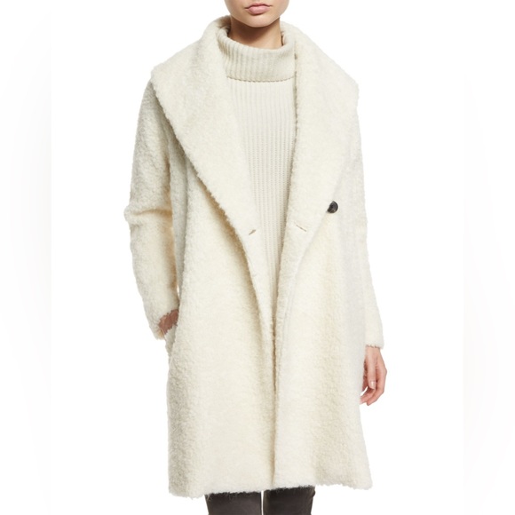 Vince Jackets & Blazers - Vince | Fuzzy Knit Wool Alpaca Long Coat Size: Small